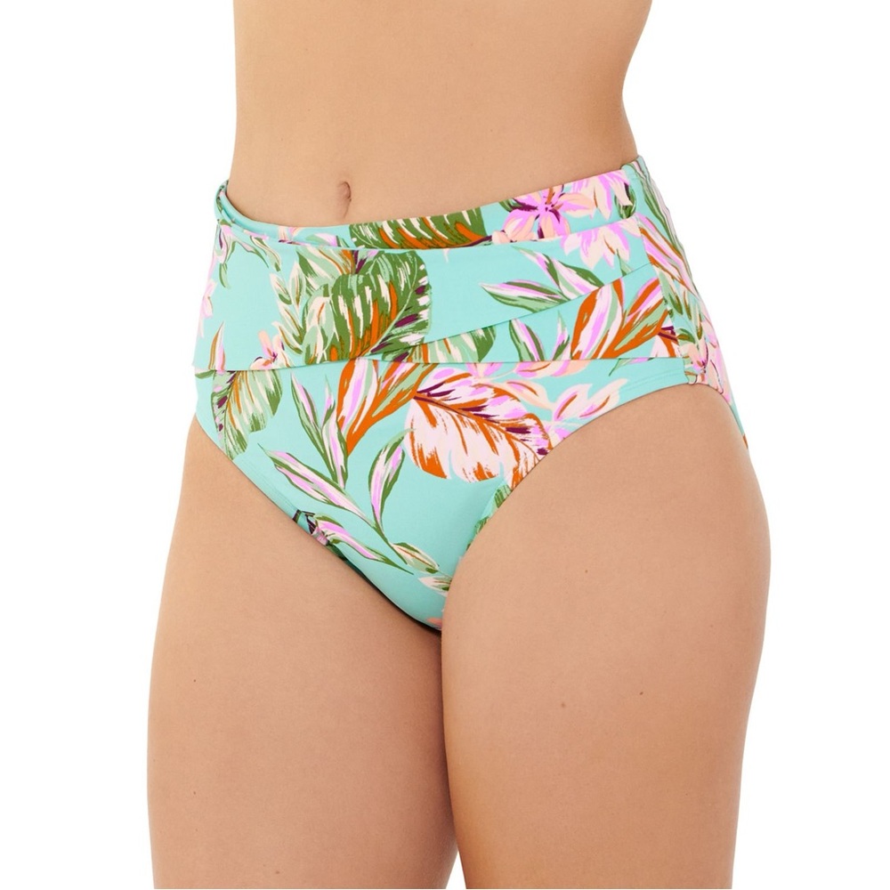 NEW Freshwater Floral‎ High-Waisted Bikini Bottom